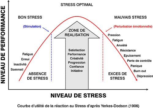 La courbe du stress expliquée grâce à Laurence Moreau CRPP Coaching à Fromental, près de Limoges en Limousin